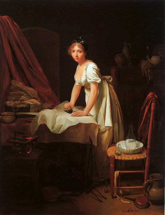  Louis Leopold  Boilly Young Woman Ironing oil painting image